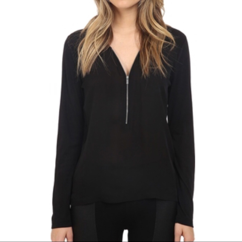 The Kooples blouse snake print w/zipper Small